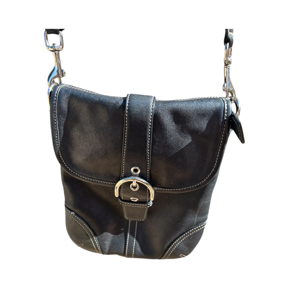 Coach Black Crossbody Bag SoHo Mini Y2K with Buckle Excellent Condition